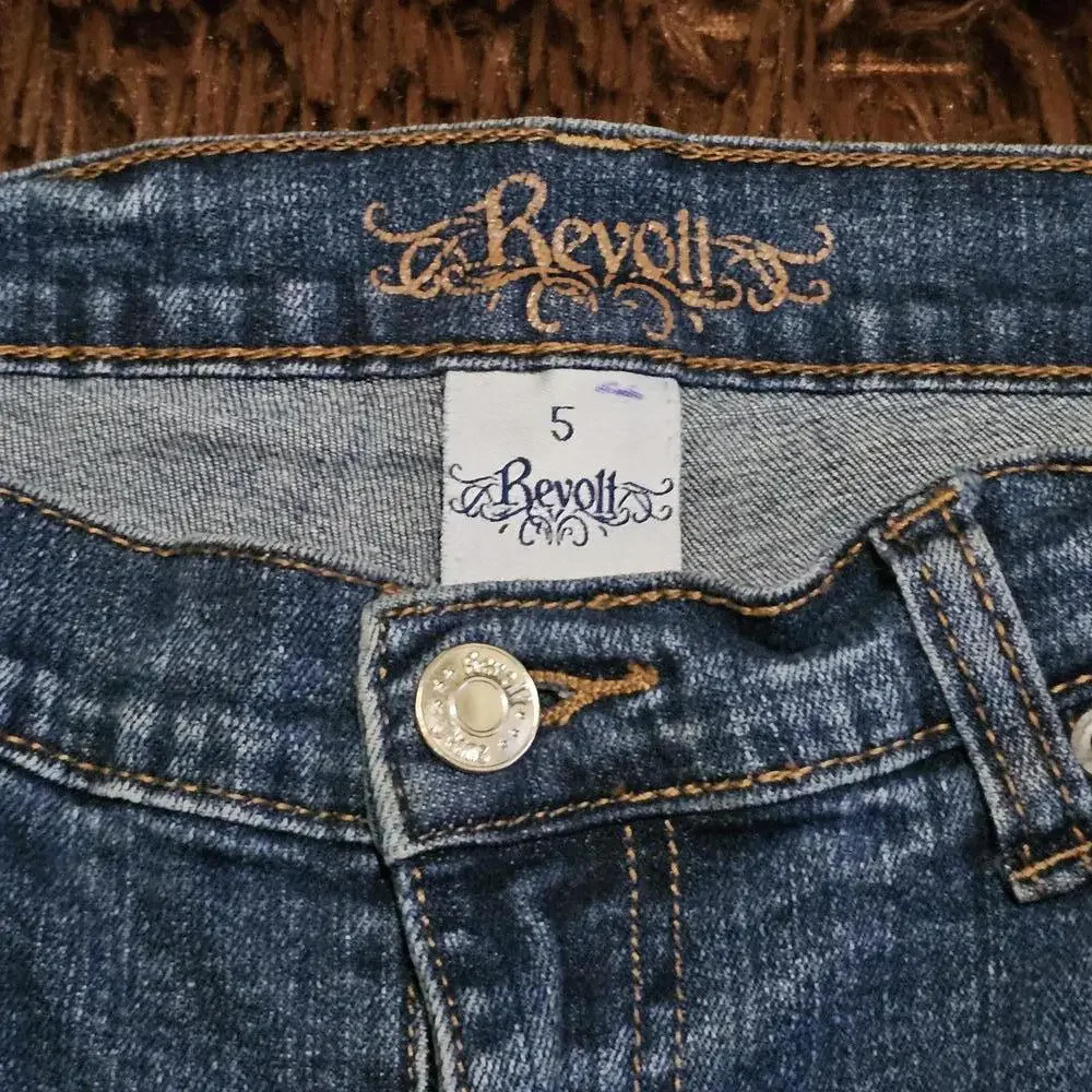 Revolt Distressed Skinny Jeans Size 5 - Picture 7 of 9